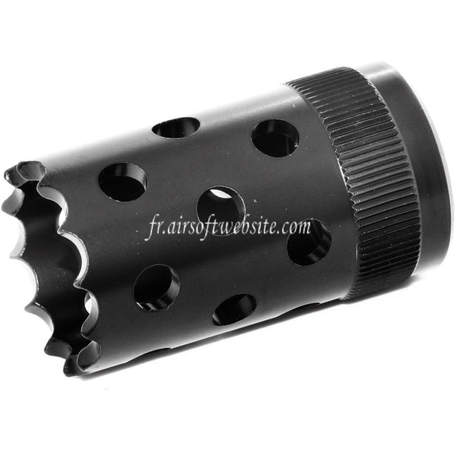Airsoft Website 50mm Sport Tactical M3 Shotgun Frein de Bouche Cache-Flamme Convient pour -22mm CCW sens antihoraire Canon Fusil Noir