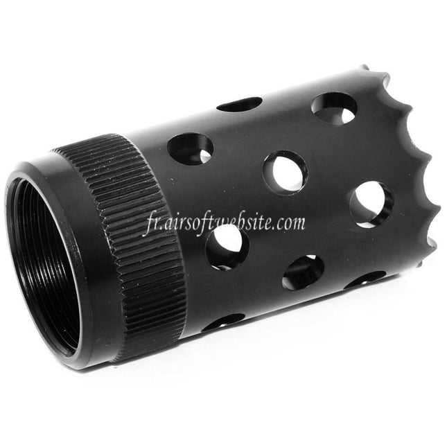 Airsoft Website 50mm Sport Tactical M3 Shotgun Frein de Bouche Cache-Flamme Convient pour -22mm CCW sens antihoraire Canon Fusil Noir