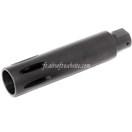 Airsoft Website 113mm XM177 Style Mündungsbremse Flash Hider Passend für -14mm CCW Gegenuhrzeigersinn Gewehrlauf Schwarz