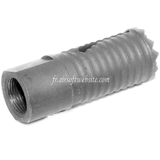 Airsoft Website 57mm Medieval Frein de Bouche Cache-Flamme Convient pour -14mm CCW sens antihoraire Canon Fusil