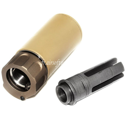 5KU 94mm QD Mini Silencieux avec Frein de Bouche Convient pour -14mm CCW sens antihoraire Canon Fusil Airsoft
