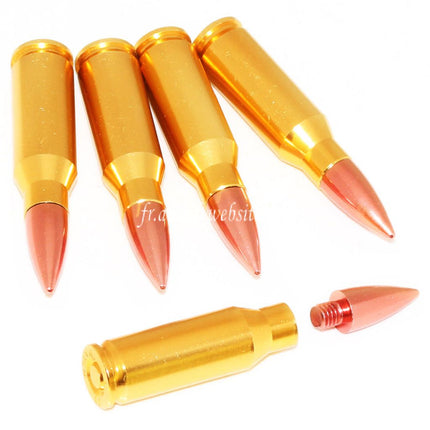 Airsoft Website 5 Pieces AK 7.62 Aluminum Dummy Bullet Cartridge