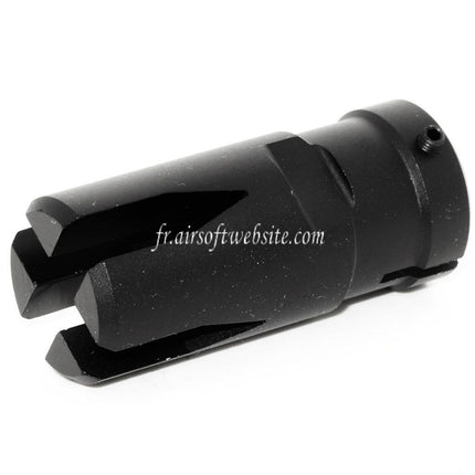 Golden Eagle 51mm G36 Mündungsbremse Flash Hider Passend für -14mm CCW Gegenuhrzeigersinn Airsoft Gewehr Lauf Schwarz