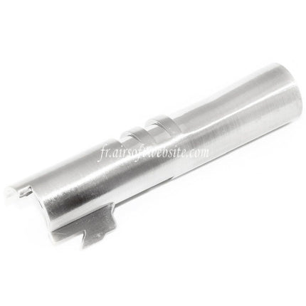 Airsoft Website 85mm/89mm Canon Extérieur -12mm CCW sens antihoraire Convient pour ARMY ARMAMENT R45 Detonics .45 Série GBB Pistolet Argent