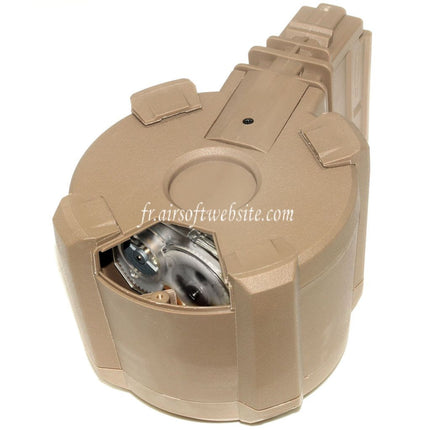 BATTLEAXE 1400 Billes Électrique Chargeur Tambour Convient pour G36 Série AEG Fusil Airsoft