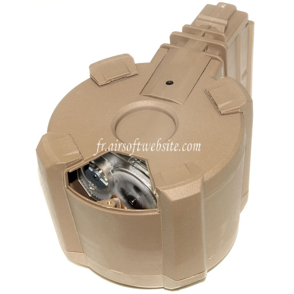 BATTLEAXE 1400 Billes Contrôle du son Électrique Chargeur Tambour Convient pour G36 Série AEG Fusil Airsoft