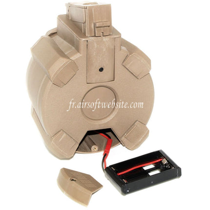 BATTLEAXE 1400 Billes Contrôle du son Électrique Chargeur Tambour Convient pour AK Série AEG Fusil Airsoft