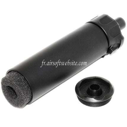 5KU 133mm SOCOM46 Mini Silencieux avec Frein de Bouche Convient pour +12mm CW sens horaire fileté Canon Fusil Airsoft