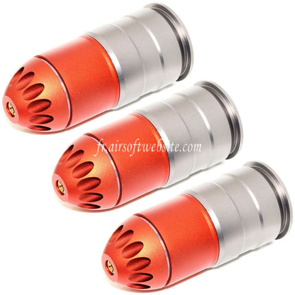 King Arms 3-Piece 84 BBs 40mm CO2 Gas Grenade Cartridge Version IV