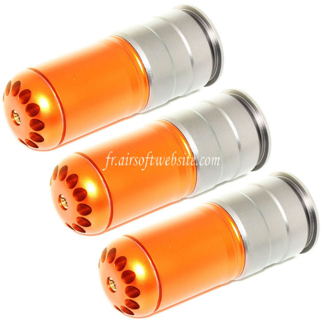 King Arms 3pièces 120 Billes 40mm Co2 Grenade Gaz Cartouche Version III