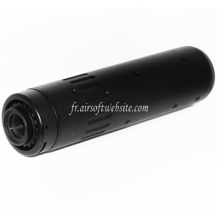 CYMA 150mm AAC SCAR-SD 5.56 QD Schalldämpfer mit Mündungsbremse Passend für -14mm CCW Linksgewinde Airsoft Gewehrlauf Schwarz