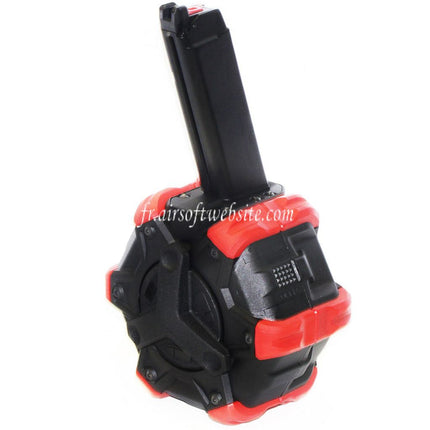 Armorer Works AW Custom 350 Billes Gaz Adaptive Chargeur Tambour Convient pour G17 G18C G-Série GBB Pistolet Airsoft