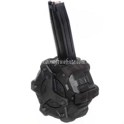 Armorer Works AW Custom 350 Billes Gaz Adaptive Chargeur Tambour Convient pour Hi-Capa GBB Pistolet Airsoft