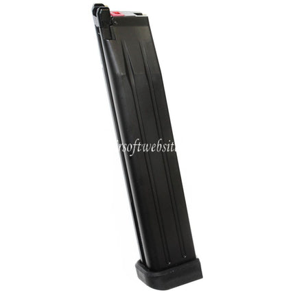 Armorer Works AW 50 Billes Extended Long Gaz Chargeur Convient pour Hi-Capa Série GBB Pistolet Airsoft Noir