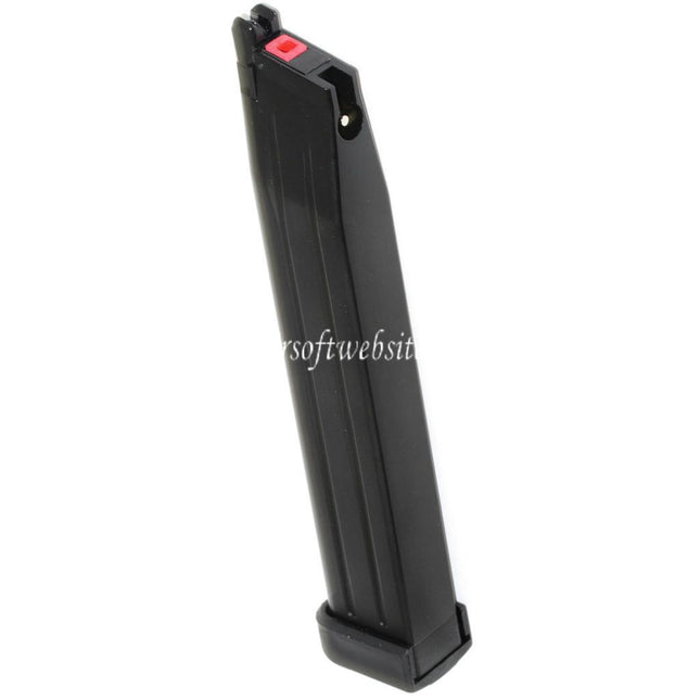 Armorer Works AW 50 Billes Extended Long Gaz Chargeur Convient pour Hi-Capa Série GBB Pistolet Airsoft Noir