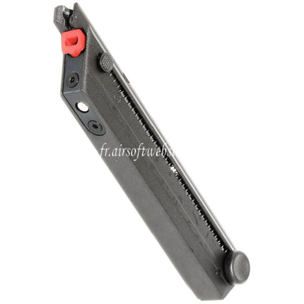 Armorer Works AW 15 Billes Gaz Chargeur Convient pour AW A180 Blaster WE Luger P08 GBB Pistolet Airsoft Noir