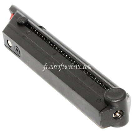 Armorer Works AW 15 Billes Gaz Chargeur Convient pour AW A180 Blaster WE Luger P08 GBB Pistolet Airsoft Noir