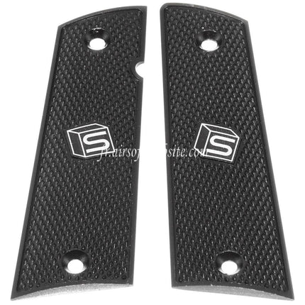 EMG Licensed SAI??RED Poignée Couvre avec Logo Convient pour EMG SAI RED DS Double Stack 1911 Série GBB Pistolet Airsoft Noir