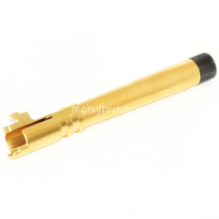 EMG Licensed STI DVC 3-GUN 132mm/138mm Outer Barrel with Compensator Fits for EMG DVC 3-GUN / AW / WE / Tokyo Marui Hi-Capa 5.4 Variants GBB Airsoft Pistol Gold