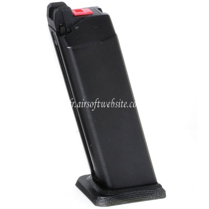EMG SAI BLU 25-Round MOS Gas Magazine Fits Optic Ready Slide Version EMG SAI BLU Standard COMPACT / WE Galaxy / AW VX7 VX9 G17 G19 Series GBB Airsoft Pistol Black