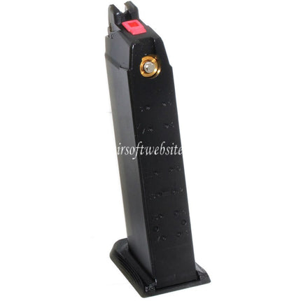 EMG SAI BLU 25-Round MOS Gas Magazine Fits Optic Ready Slide Version EMG SAI BLU Standard COMPACT / WE Galaxy / AW VX7 VX9 G17 G19 Series GBB Airsoft Pistol Black