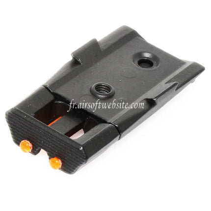 Armorer Works AW HX Fiber Optic Adjustable Rear Sight Fits AW WE Tokyo Marui Hi-Capa Series GBB Airsoft Pistol
