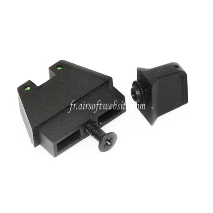 Armorer Works AW HX Suppressor Height Sight Fits EMG SAI BLU, ISSC M22, Lonewolf, ZEV, G&P Custom, P80, WE, AW, Tokyo Marui G17 G18C Series GBB Airsoft Pistol Black
