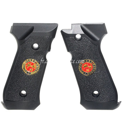 WE (WE-TECH) Bio Polymer Griffschalen Passend für KJ Tokyo Marui WE M9 M92 M92F Serie GBB Airsoft Pistole Schwarz