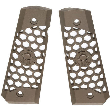 WE (WE-TECH) HEX CUT Plastique Poignée Couvre Convient pour DOUBLE BELL ARMY AW WE KJ Tokyo Marui M1911 M.E.U Série 70 M45A1 WARRIOR GBB Pistolet Airsoft
