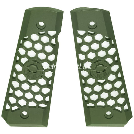 WE (WE-TECH) HEX CUT Plastique Poignée Couvre Convient pour DOUBLE BELL ARMY AW WE KJ Tokyo Marui M1911 M.E.U Série 70 M45A1 WARRIOR GBB Pistolet Airsoft