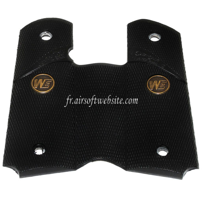 WE (WE-TECH) Métal Caoutchouc Poignée Couvre Convient pour DOUBLE BELL ARMY AW WE KJ Tokyo Marui M1911 M.E.U Série 70 M45A1 WARRIOR GBB Pistolet Airsoft Noir