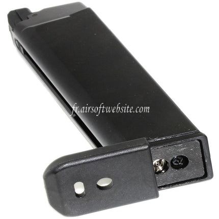 WE (WE-TECH) 25 Billes Gaz Chargeur Convient pour G17 Gen5 G18C G34 G35 G-Série GBB Pistolet Airsoft Noir