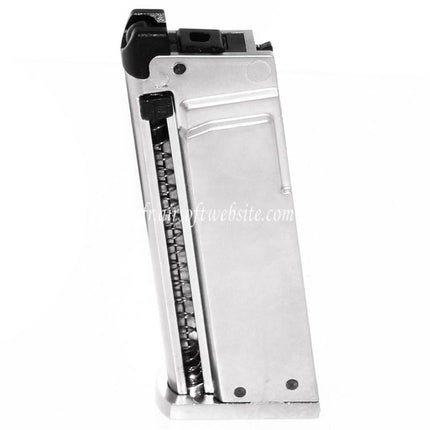 WE (WE-TECH) 7 Billes Gaz Chargeur Convient pour Cybergun COLT JUNIOR .25 Mighty Mouse WE CT25 GBB Pistolet Airsoft Argent