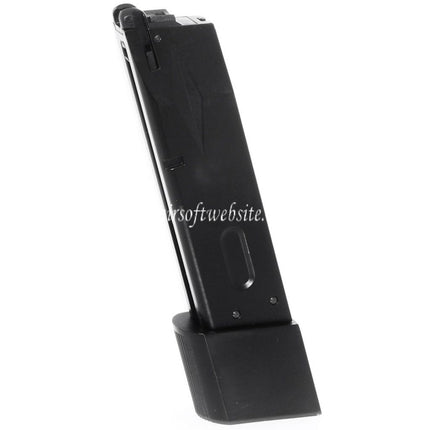 WE (WE-TECH) 30 Billes Burton Bio Extended Gaz Chargeur Convient pour AW MB Série / KJW / Tokyo Marui / WE 902 M9 M92 Série GBB Pistolet Airsoft Noir
