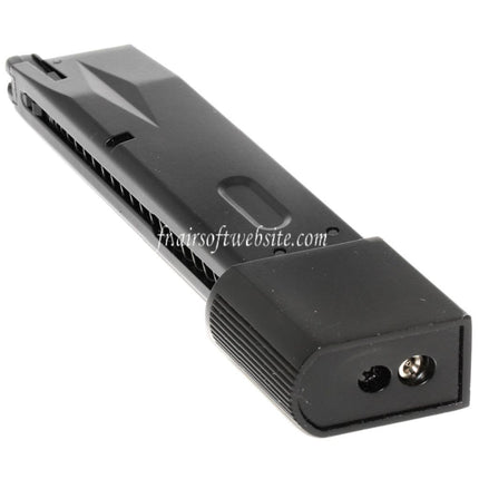 WE (WE-TECH) 30 Billes Burton Bio Extended Gaz Chargeur Convient pour AW MB Série / KJW / Tokyo Marui / WE 902 M9 M92 Série GBB Pistolet Airsoft Noir