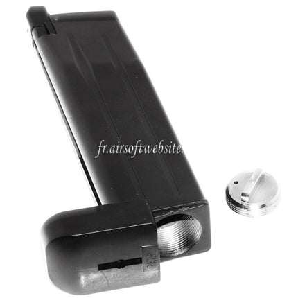 WE (WE-TECH) 30 Billes Co2 Chargeur Convient pour Hi-Capa Série GBB Pistolet Airsoft Noir