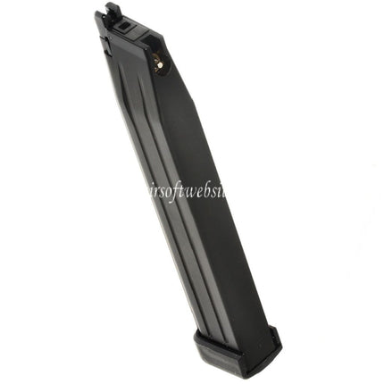 WE (WE-TECH) 50 Billes Extended Long Gaz Chargeur Convient pour Hi-Capa Série GBB Pistolet Airsoft Noir