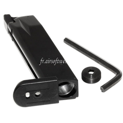 WE (WE-TECH) 26 Billes Co2 Chargeur Convient pour Air Venturi Springfield Armory WE XDM Série GBB Pistolet Airsoft Noir