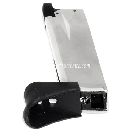 WE (WE-TECH) 14 Billes Gaz Chargeur Convient pour Air Venturi Springfield Armory WE XDM COMPACT 3.8 Série GBB Pistolet Airsoft Argent