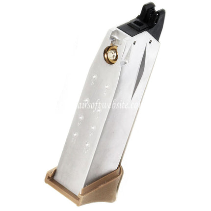 WE (WE-TECH) 14 Billes Gaz Chargeur Convient pour Air Venturi Springfield Armory WE XDM COMPACT 3.8 Série GBB Pistolet Airsoft Argent