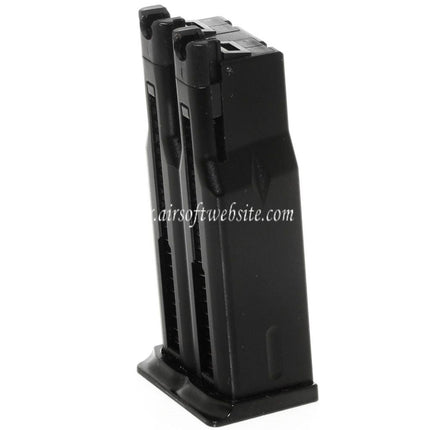 WE (WE-TECH) 32 Billes Double Canon Gaz Chargeur Convient pour WE Double Canon MAKAROV PMM Série GBB Pistolet Airsoft Noir