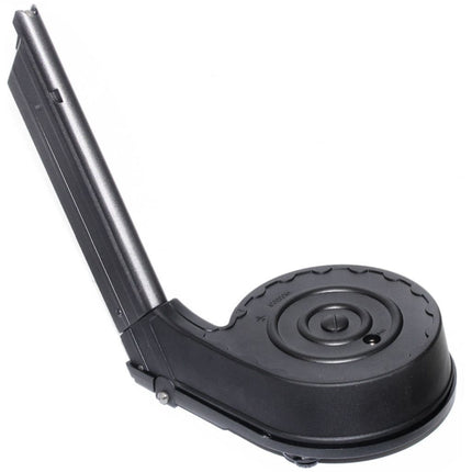 WE (WE-TECH) 50 Billes Gaz Chargeur Tambour Convient pour Armorer Works A180 Blaster WE P08 Luger GBB Pistolet