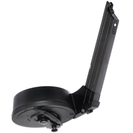 WE (WE-TECH) 50 Billes Gaz Chargeur Tambour Convient pour Armorer Works A180 Blaster WE P08 Luger GBB Pistolet