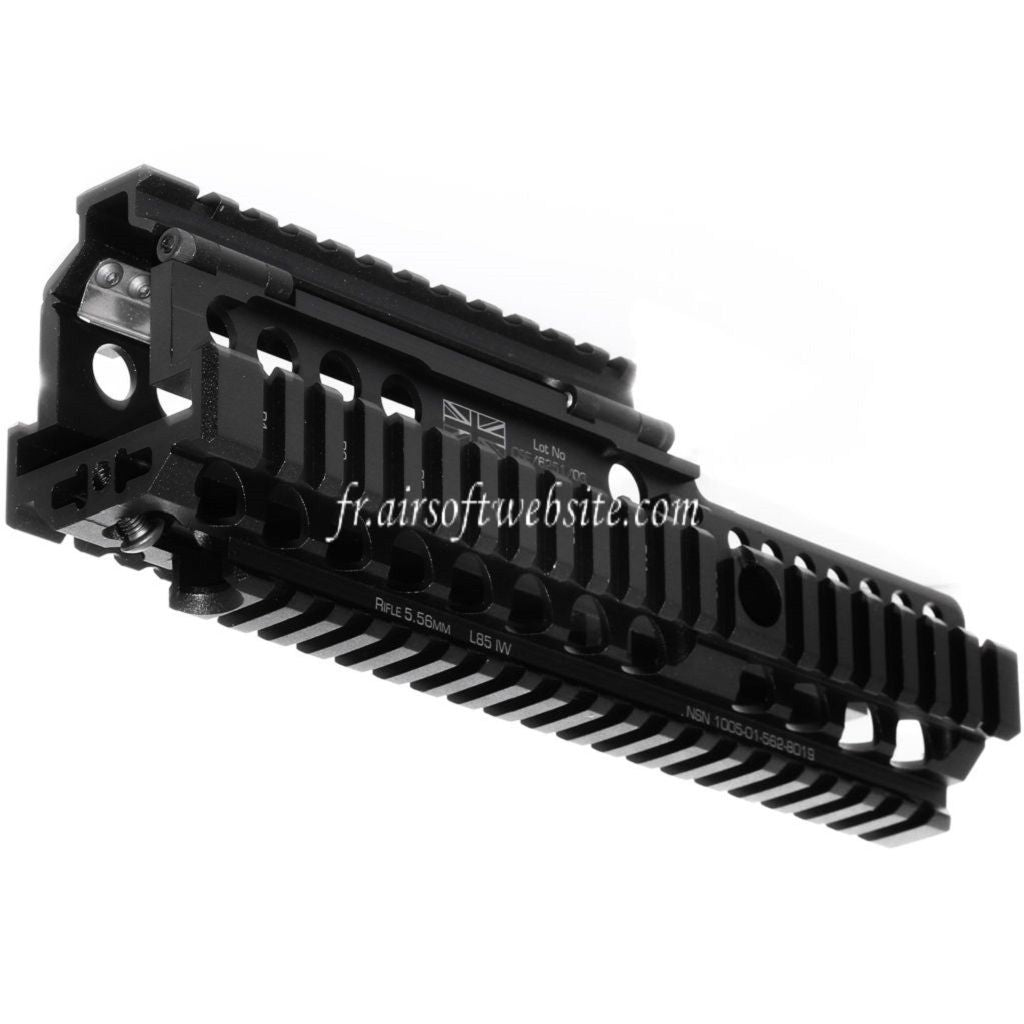 WE (WE-TECH) 227mm CNC Aluminum Daniel Defense Licensed ISGK Madbull RIS RAS Rail de Garde-Main Convient pour WE L85 GBB Fusil Airsoft Noir