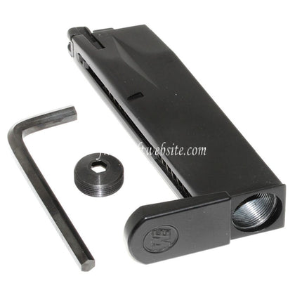 WE (WE-TECH) 26 Rounds Co2 Magazine Suitable for AW MB Series / KJW / Tokyo Marui / WE 902 M9 M92 GBB Airsoft Pistol Black
