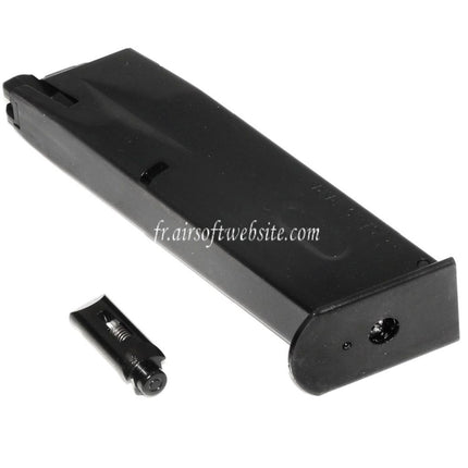 WE (WE-TECH) 26 Billes Gaz Chargeur Steel Housing Convient pour AW MB Série / KJW / Tokyo Marui / WE 902 M9 M92 GBB Pistolet Airsoft Noir