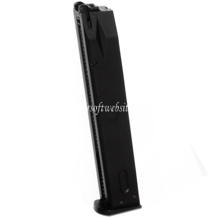 WE (WE-TECH) 50 Billes Extended Long Gaz Chargeur Convient pour AW MB Série / KJW / Tokyo Marui / WE M9 M92 GBB Pistolet Airsoft Noir