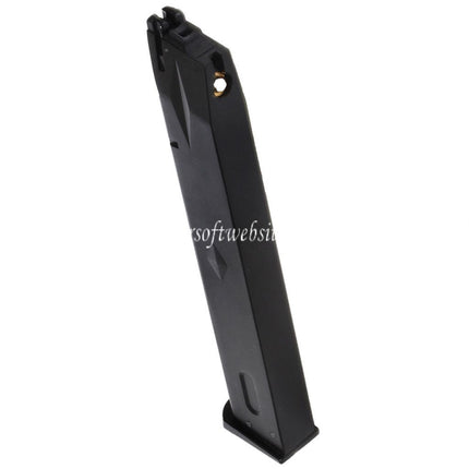 WE (WE-TECH) 50 Billes Extended Long Gaz Chargeur Convient pour AW MB Série / KJW / Tokyo Marui / WE M9 M92 GBB Pistolet Airsoft Noir