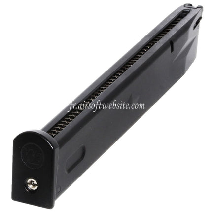 WE (WE-TECH) 50 Billes Extended Long Gaz Chargeur Convient pour AW MB Série / KJW / Tokyo Marui / WE M9 M92 GBB Pistolet Airsoft Noir