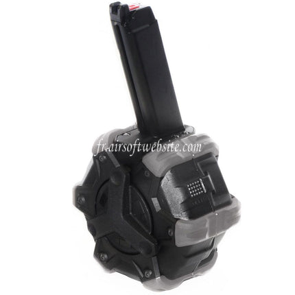 Armorer Works AW Custom 350 Billes Gaz Adaptive Chargeur Tambour Convient pour G17 G18C G-Série GBB Pistolet Airsoft